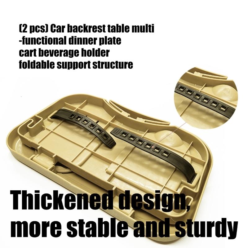 Folding Auto Seat Back Table With Snack Tray Drink Storage Space Saving Design Quick Installation Car Organizers