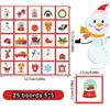 Holiday Bingo Game 24pcs Christmas Themed Cards for Kids and Adults Card with Stickers for Holiday Entertainment