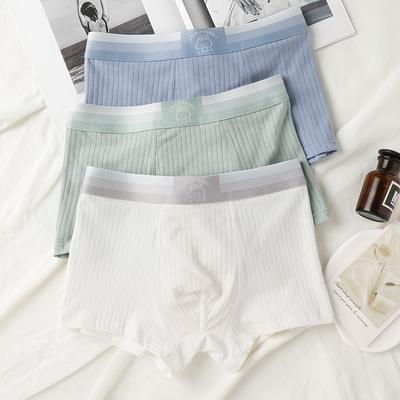 Cotton Mid-waist Boys' Boxer Briefs Men's Cotton Antibacterial Breathable Large Size