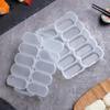 10 Fächer Reiskugelform mit Reislöffel Sushi Antihaft-Druckaufbewahrungsbox Mittagessen Werkzeug DIY Heimküche Klare Onigiri-Formen