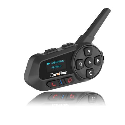 EuroFone S6-1200-A Cykel Incom, Upp till 1 200 m Kommunikation, Automatisk Återhämtning Incom, Motorcykelkommunikation