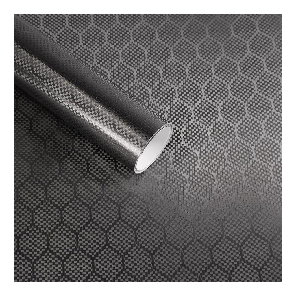 PET Hex-Carbon Fiiber Car Wrap Film,Self-Adhesive DIY Auto Exterior Interior Decor Film Sticker,Car Modification Wrap Sticker