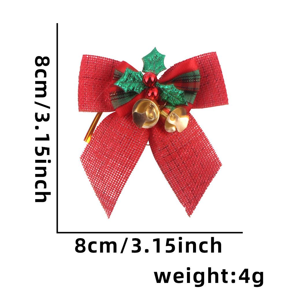 Mini Christmas Bow with Bells - Tree Ornament & Gift Box Decoration