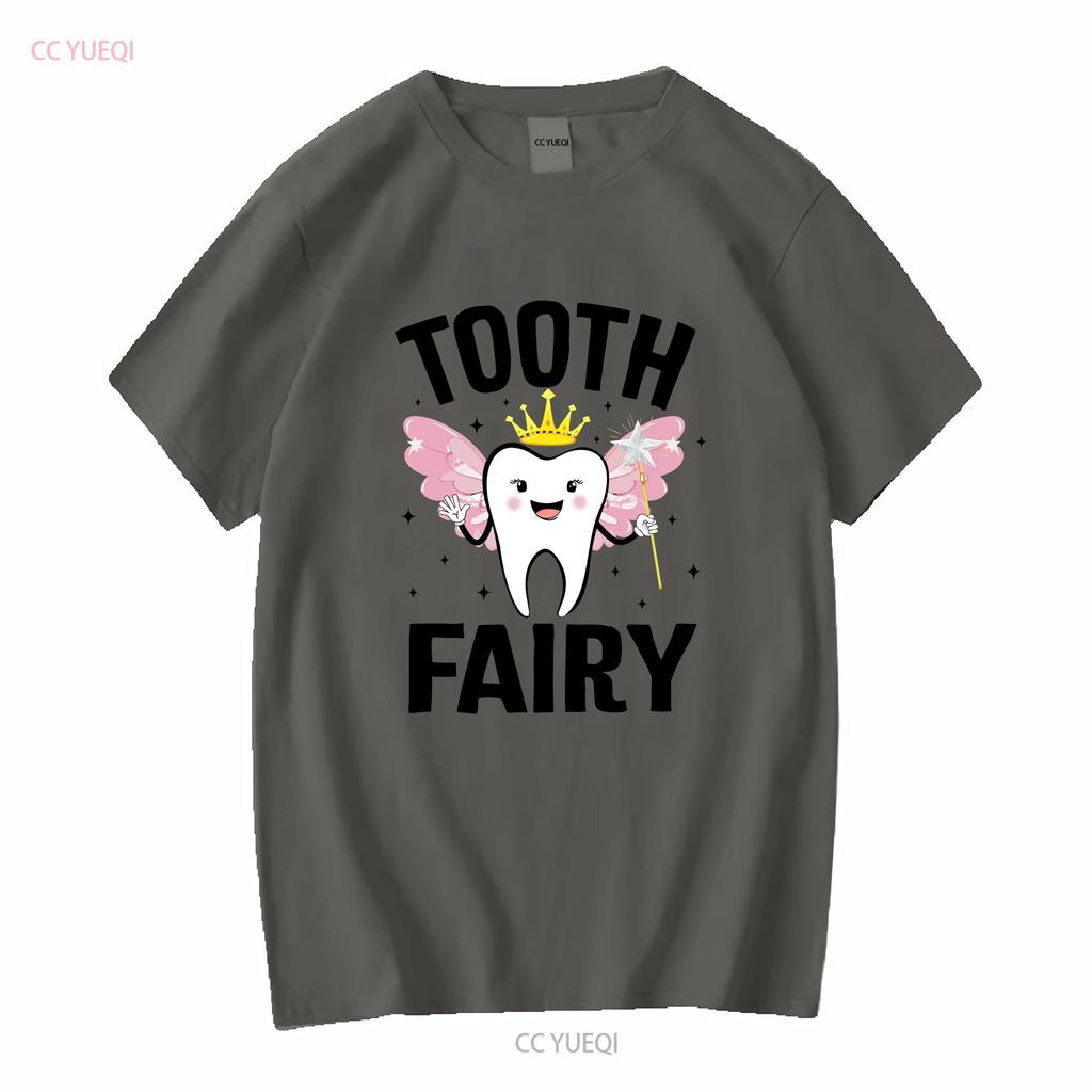 Funny Tooth Fairy Halloween Costume For Women Kids Girls T Shirt Vintage Washed Versatile Top For Everyday Wear Graphic