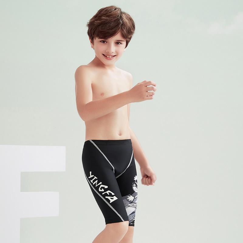 Yingfa Men's Quick-Dry Competition Boxer Swim Trunks, 2024 Style, Anti-Embarrassment Design for Professional Training.