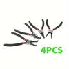 4 Pcs Industrial Circlip Pliers Set, Internal and External Retaining Ring Pliers, 7 Inch, 180 Mm Long, Home Repair Hand Tools