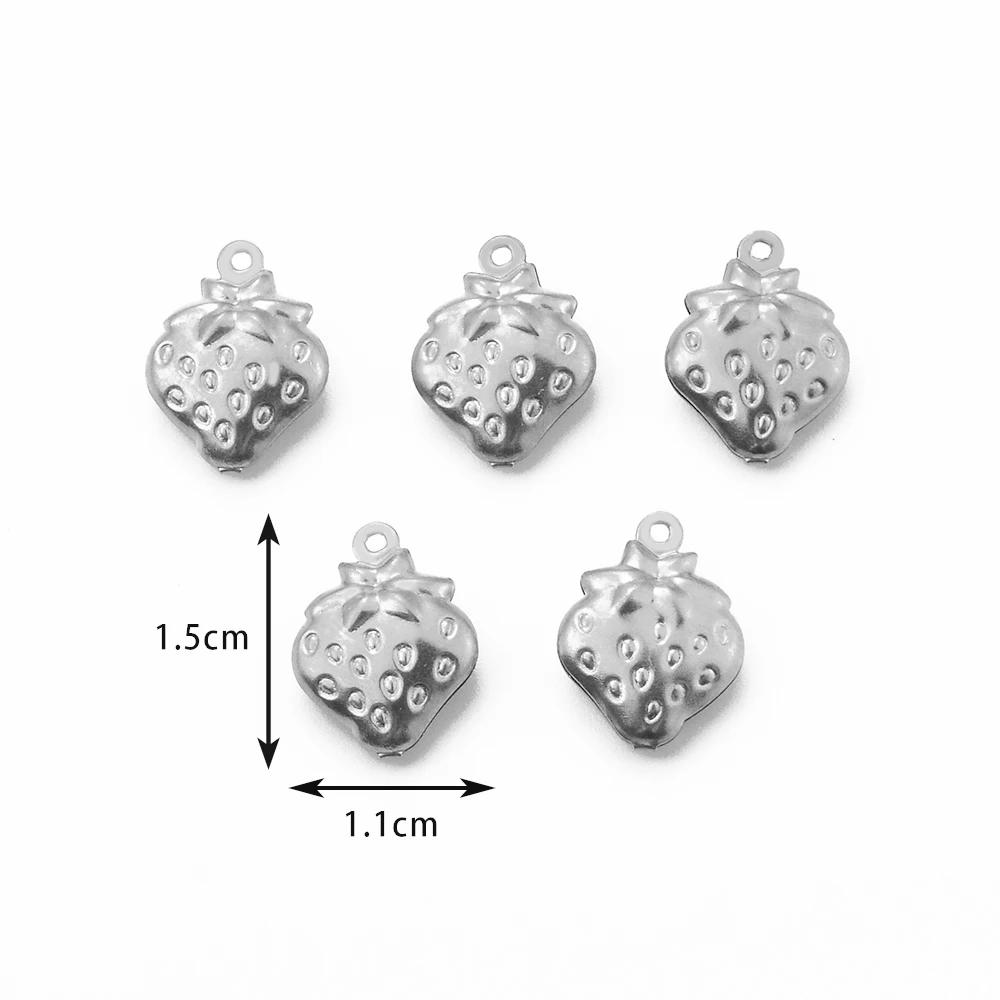 Wholesale 20pcs/lot Starfish Shell Strawberry Elephant Hollow Charms Pendant Stainless Steel DIY Jewelry Making Crafts