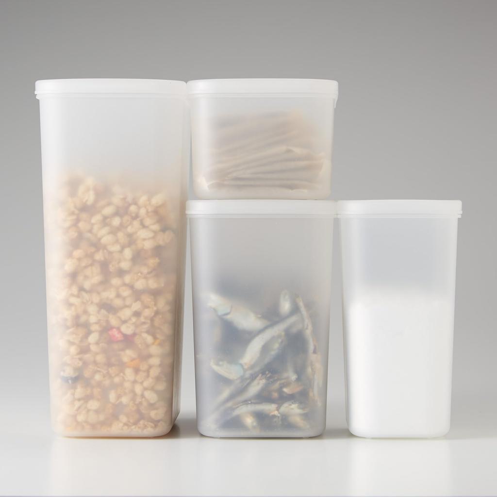 MUJI Powder Storage MDB69A8A Container, Semi-Transparent, 1.5L,