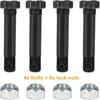 4 Pack 9/16"-18 X 3" Long Trailer Leaf Spring Shackle Bolts W/Lock Nuts, Fit For 1-3/4” Wide Leaf Spring & Double Eye Leaf Springs, For 2,000Lb And