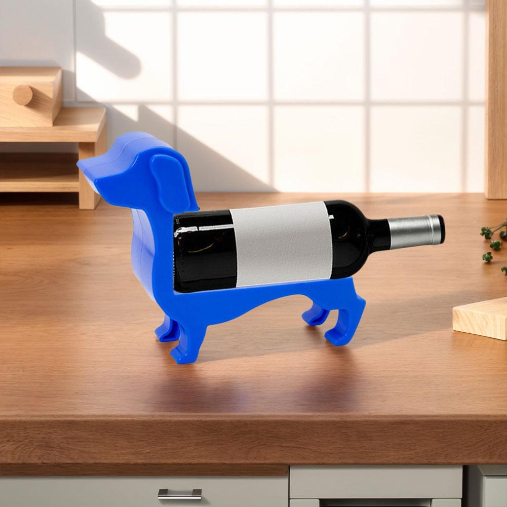 Dackel Weinflaschenhalter Rotwein Organizer Ständer Tischplatte Dekorative Weinflaschenhalter Geschenk für Hundeliebhaber