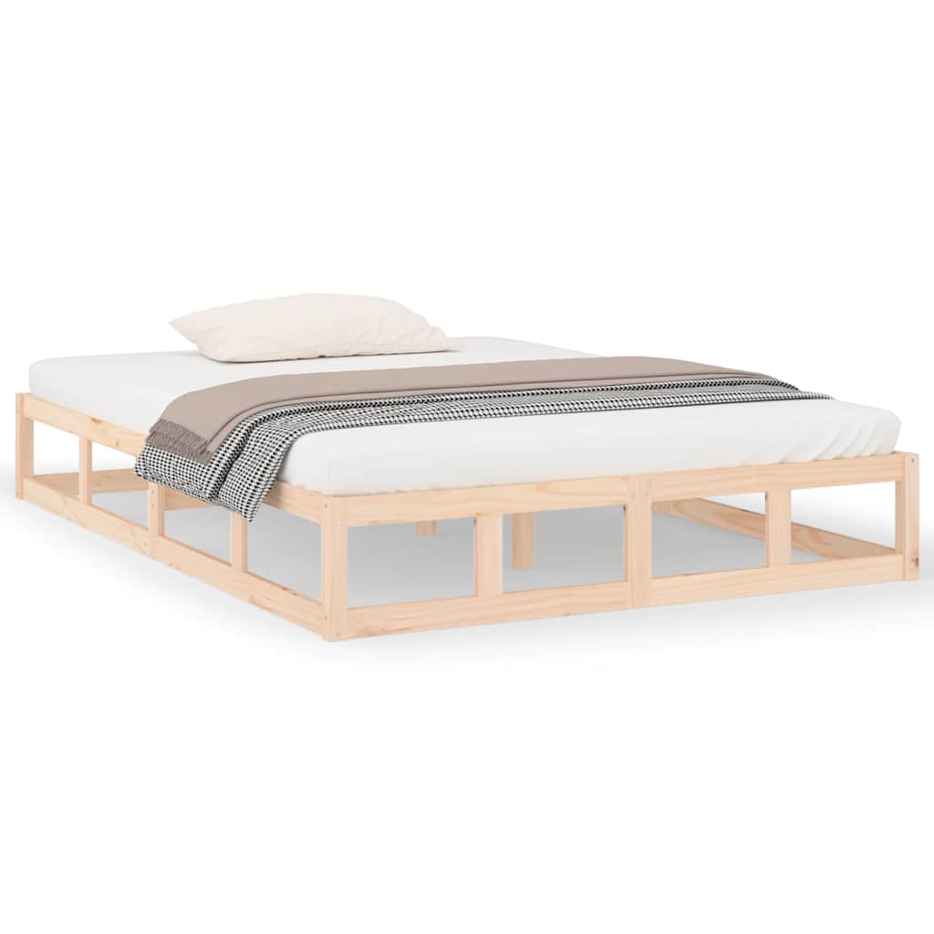 Solid Wood Bed 140 x 190 cm