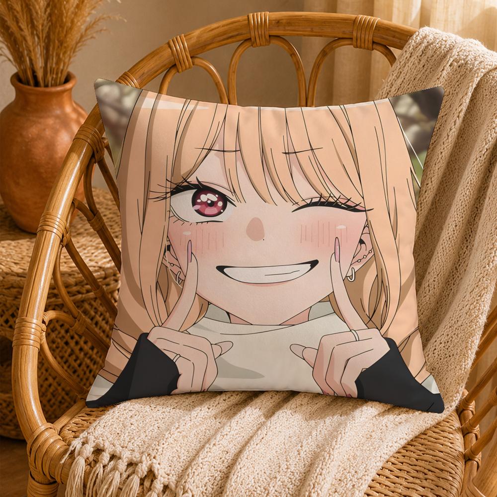 Charming KKitagawa MarinS Cushion Cover Ultra Soft Pillowcase CloudLike Comfort Fabric with Concealed Zipper