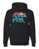 Colorful California Bear Mountain Silhoutte Animal Unisex Hooded Sweatshirt