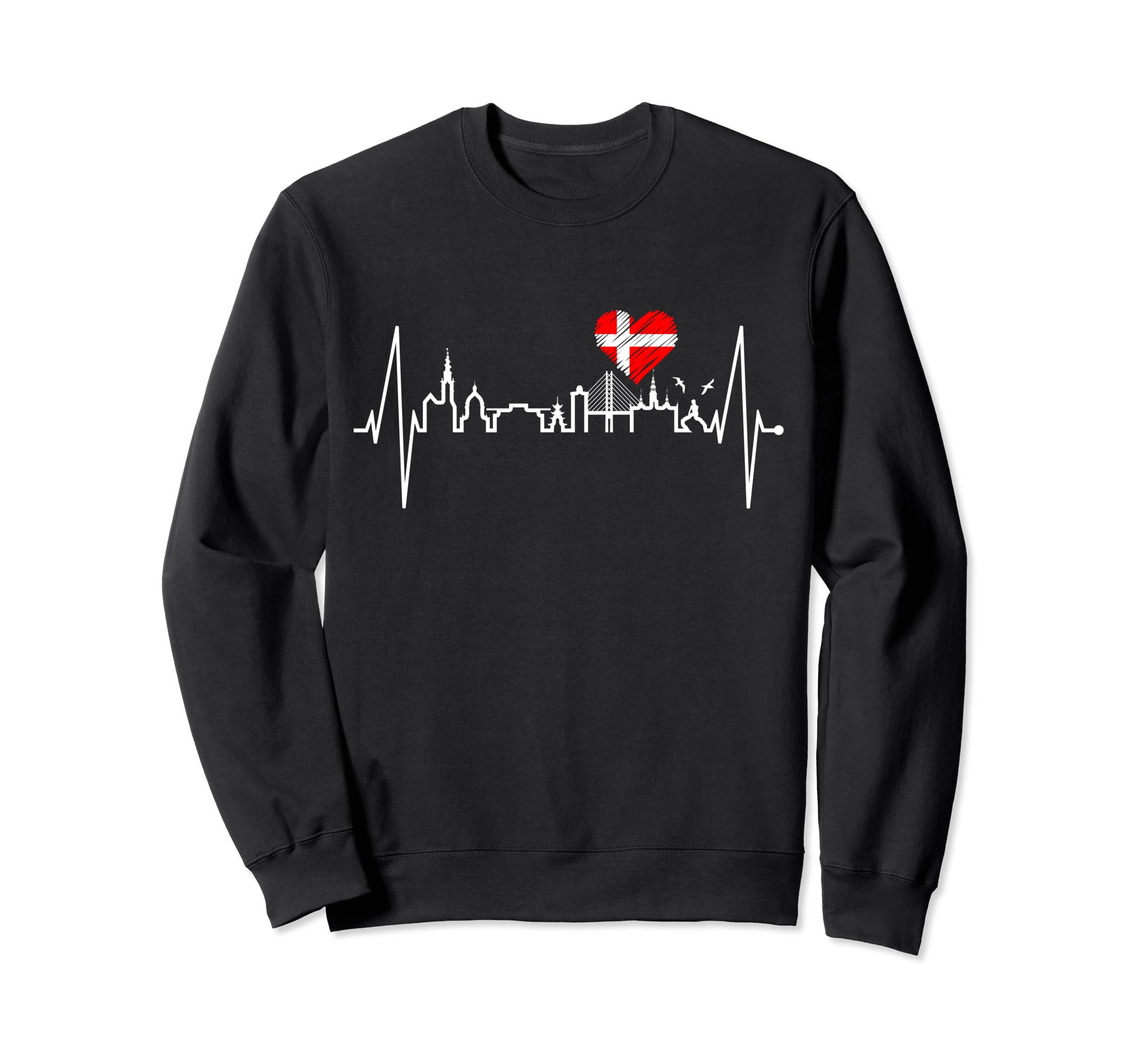 

Copenhagen Skyline Heartbeat Denmark I Love Copenhagen Sweatshirt