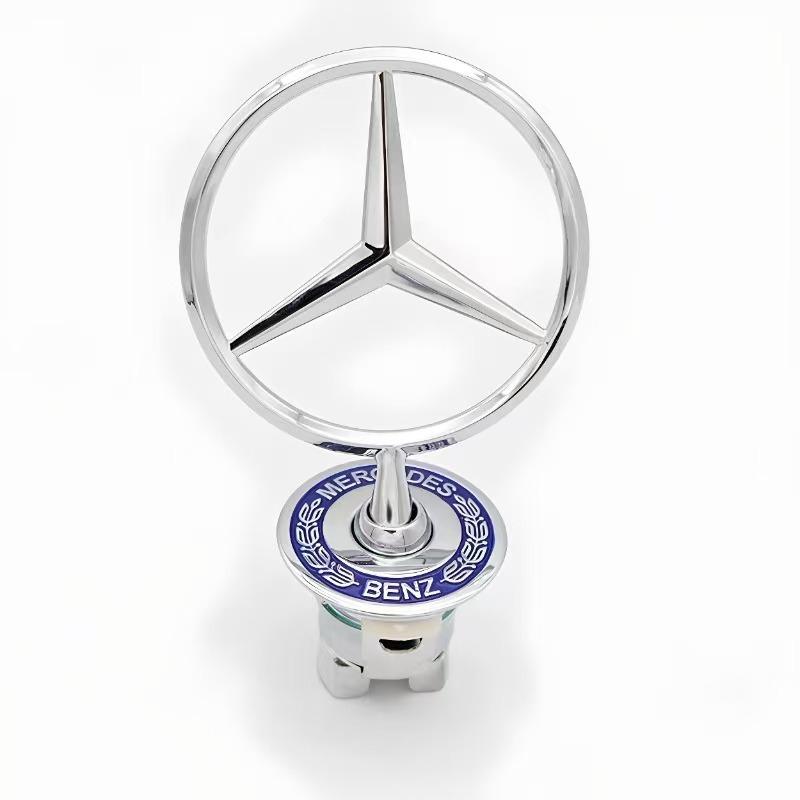 Mercedes Benz Engine Hood Chrome 3D Badge Emblem For Mercedes Benz C E S Class W204 W205 W212 W213 W211 W220 Auto Parts keychain HO1