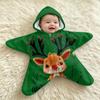 Baby Swaddle Blanket with - Flannel -Startle Wrap for Newborns, Christmas Print Sleep Sack for Boys Girls, Portable Outdoor Swaddle