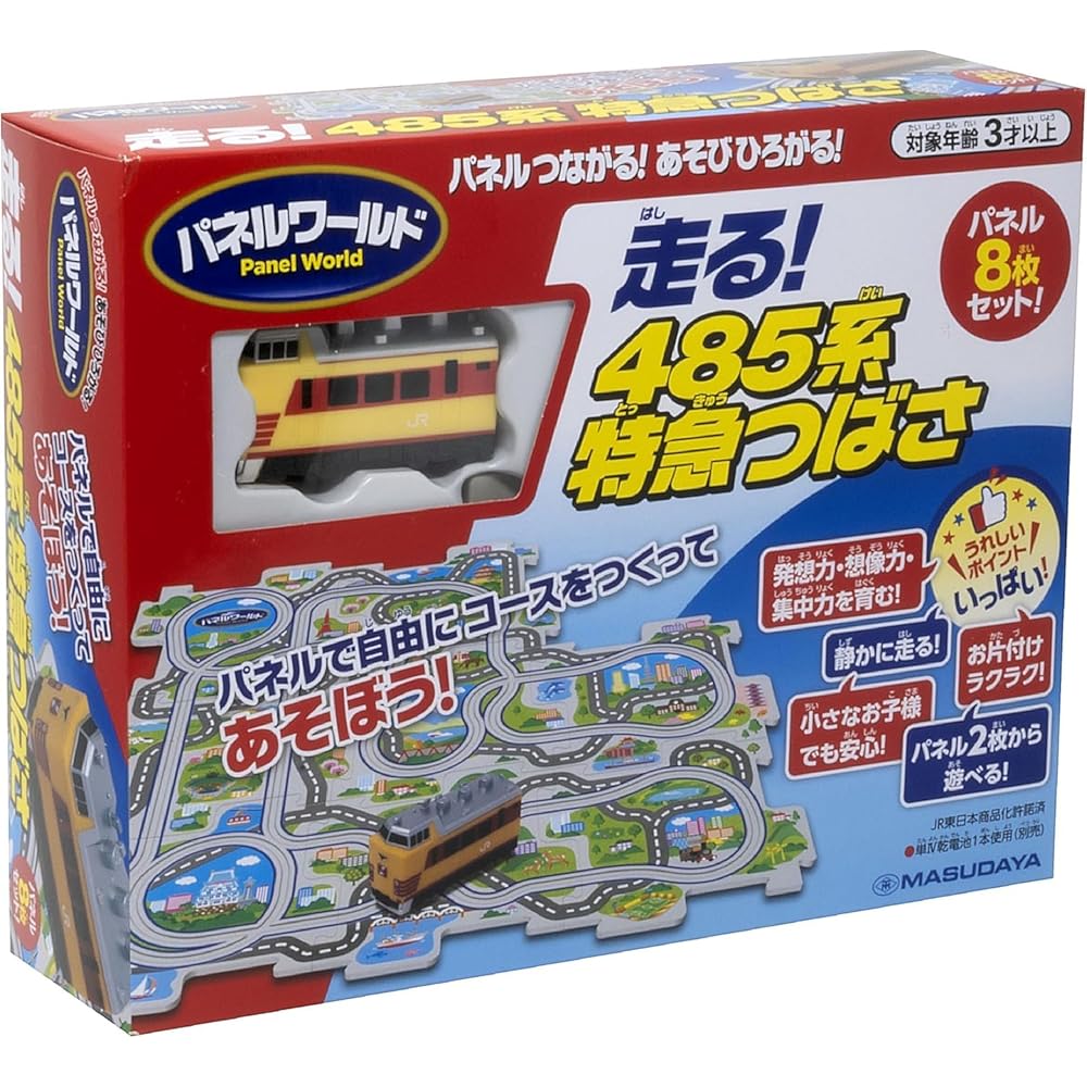 

Masudaya Corporation Panel World Running 485 Series Limited Express Tsubasa Toy Train Battery Operated for Ages 3+