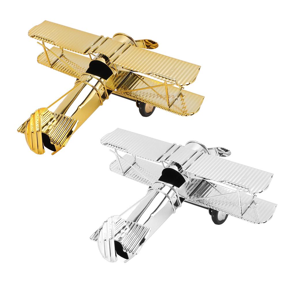 Metal Airplane Decoration Middle Size Iron Airplane Desktop Decoration for Home and Office