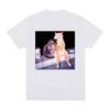 Cigarette Kitten Funny Smoking Cat Meme Graphic Tshirt Unisex Unisex Fashion Vintage Tshirts Loose Cotton Casual Tshirt Streetwear