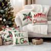 Winter Christmas Bow Design Pillowcase Bedroom Sofa Cushion Cover 100% Polyester Living Room Cushion Pillowcase Home Decor