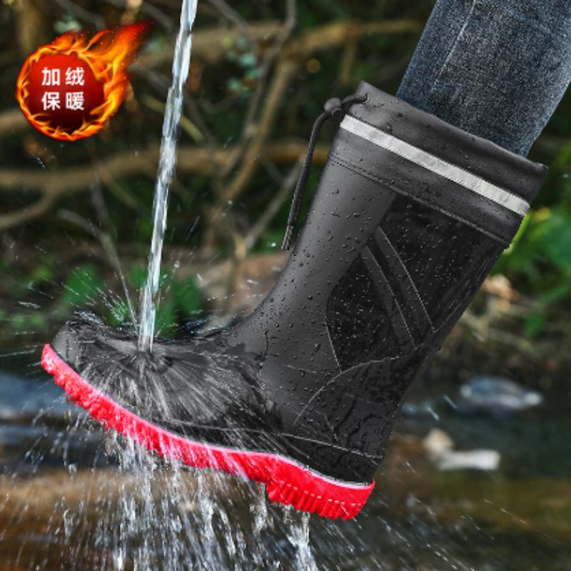 Herren Mittelschaft Gummistiefel Outdoor Anti-Rutsch Gummi Gamaschen Schuhe Für Männer Wasserdicht Angelstiefel Botas Hombre Zapatillas