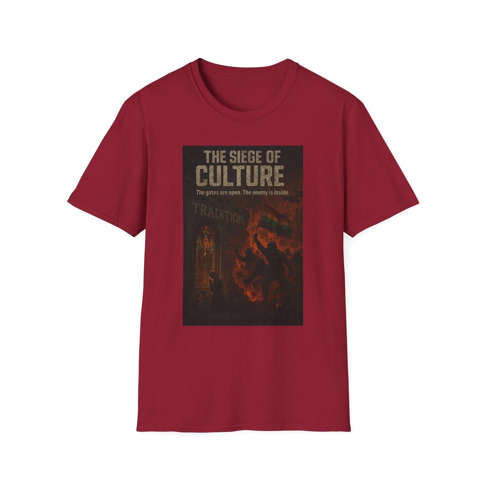 

The Siege of Culture, Gates Wide Open, Tradition in Flames Conservative Shirt XL