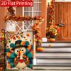 2D Flat - 2D Flat Thanksgiving Cartoon Top Hat Turkey Garden Flag - 3-28 X 40 Inch Outdoor Flag, Double-Sided Home Decor for Courtyard And Lawn