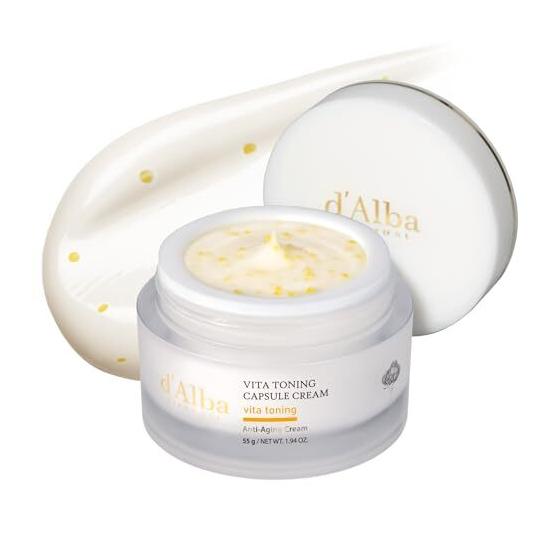 [d Alba Official] Vita Toning Capsule Cream 55g - Whitening Dullness Stains Fine wrinkles Transparency Shine Elasticity Moisturizing Vitamin N