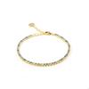 Luxenter Bracelet En Argent 925 Avec Zircons Multicolores Finis En or Jaune 18K - Tahu