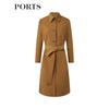 PORTS Women's Belted Windbreaker Trench Coat