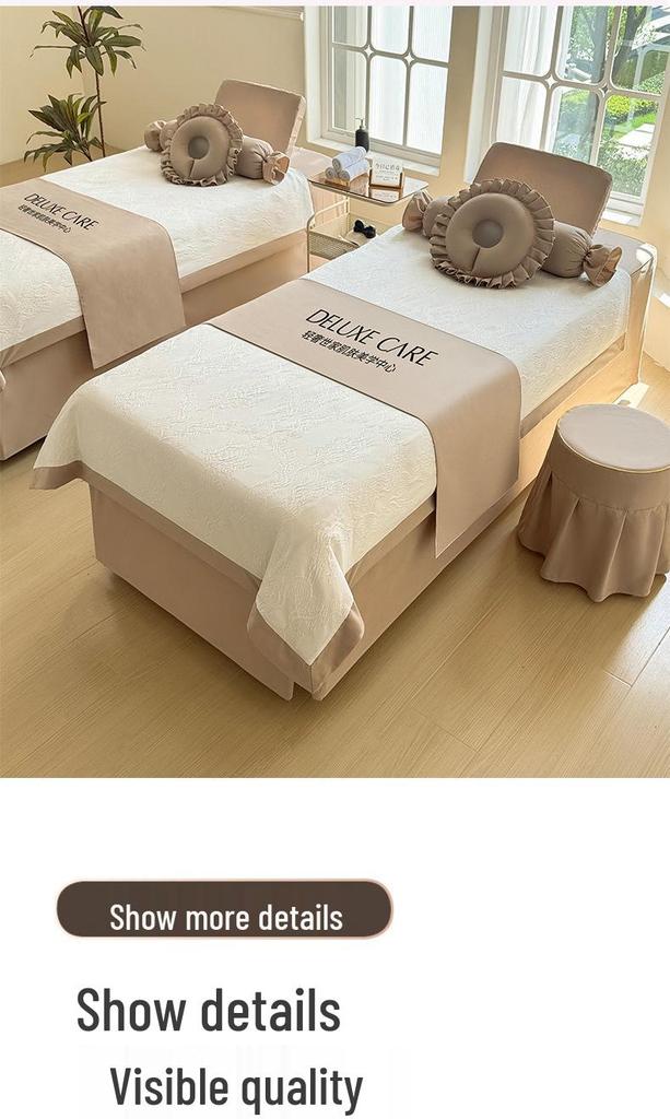 Luxuriöses Ganzjahres-Schönheitsbett-Abdeckungsset für Salons & Therapie