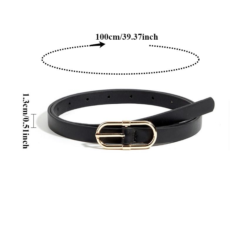 Fashionable Retro Versatile Pin-Buckle Decorative Slim Belt Korean-Style Trendy Minimalist Everyday Thin Commuter Belt for Women