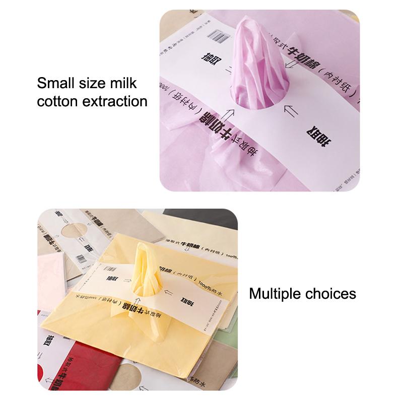 38pcs Milk Cotton Tissue Paper Florist Flower Wrapping Paper DIY Handmade Bouquet Crafts Gifts Packaging Wedding Party Supplies