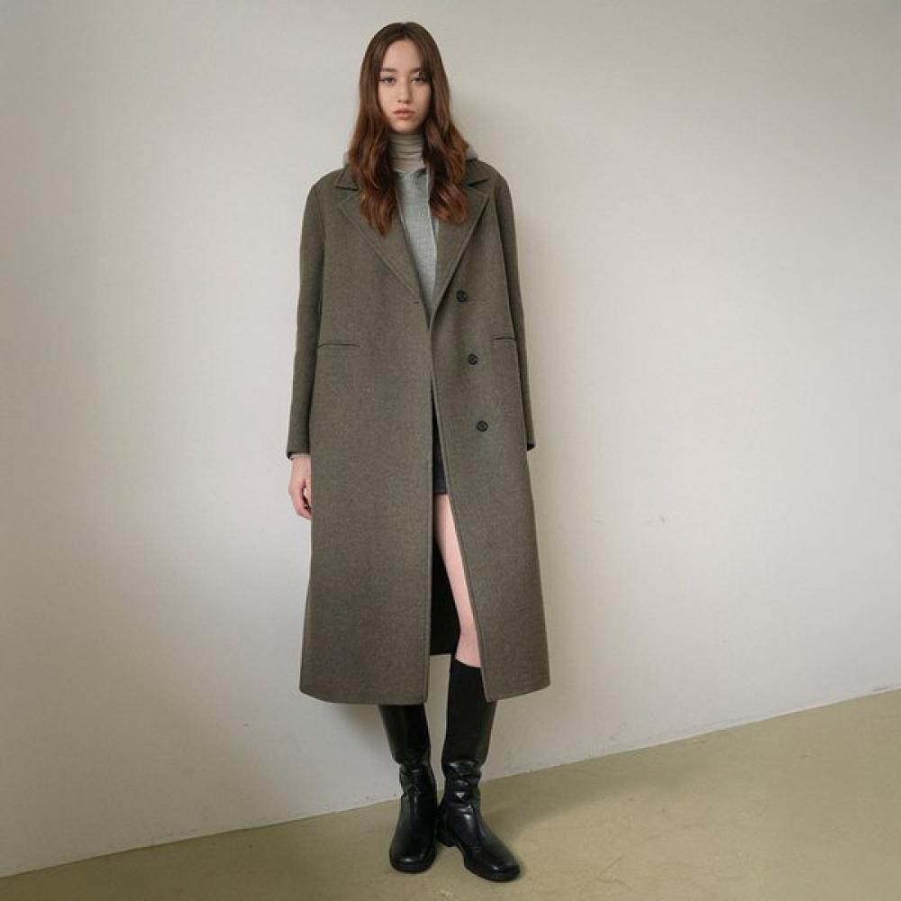 

On On Three buttOn Handmade Coat New4wh911 MELANGE KHAKI/55