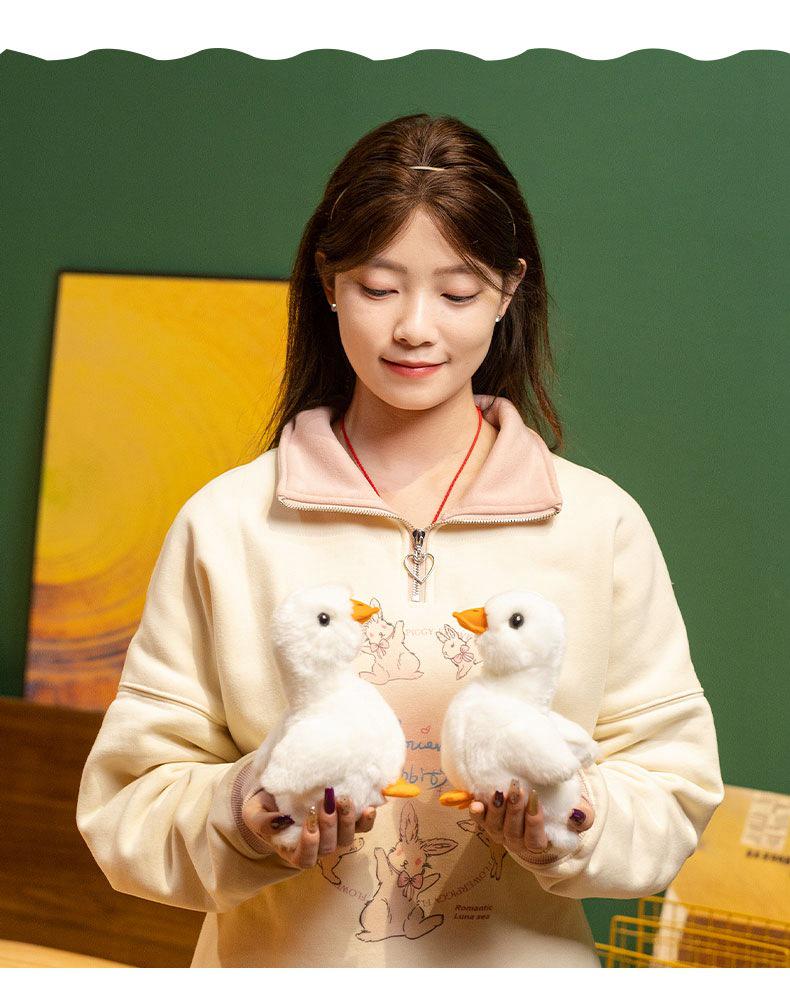 Adorable White Duck Plush Toy - Cloth Doll for Children's Birthdays