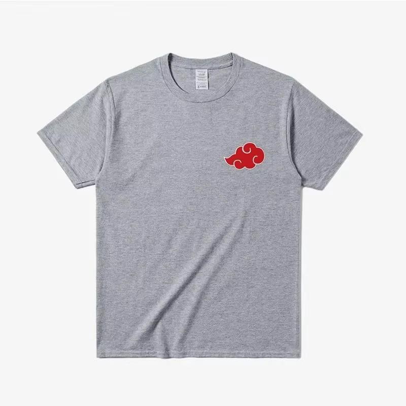 Japan Anime Akatsuki Cloud Symbols Print Men T-shirts Streetwear Men Short Sleeve T Shirts Brand  Men Clothing Tshirt
