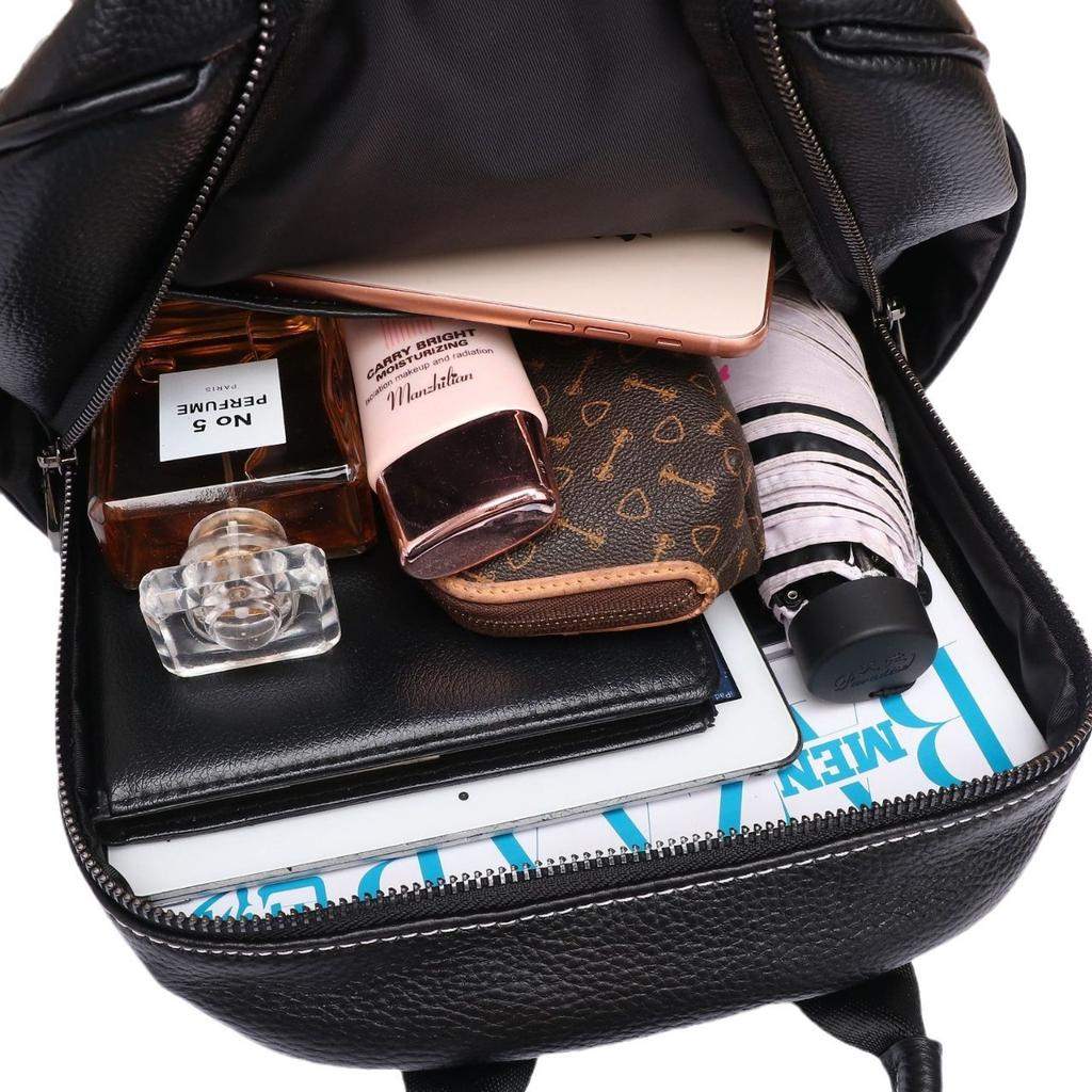 Cowhide Women's Backpack Large Capacity Fashion New Travel Bag