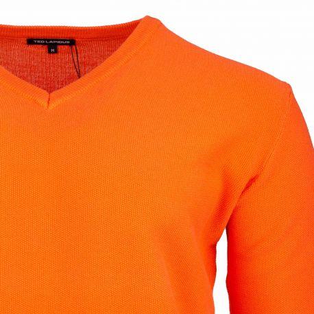 Pull manches longues col V Homme TED LAPIDUS
