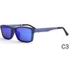 2076 New Large Square Frame Magnetic Clip-On Men's Polarized Sunglasses - Multi-Color Options