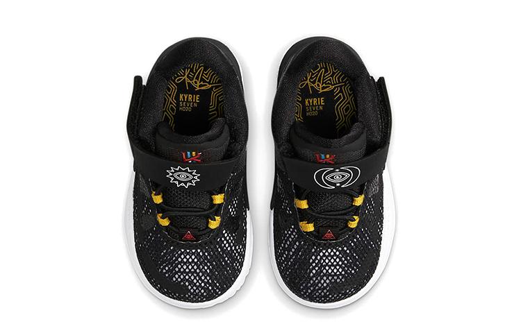 Nike Kyrie 7 Mid Top Basketball Shoes Black White Infant And Toddler CT4980-002