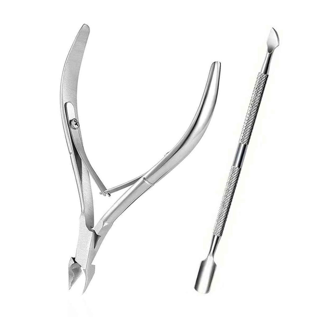 Nail Professional Stainless Steel Nail Cutter Scissor Nippers Muti Function Cuticle Pusher Remover Nail Care Manicure Tools Kits