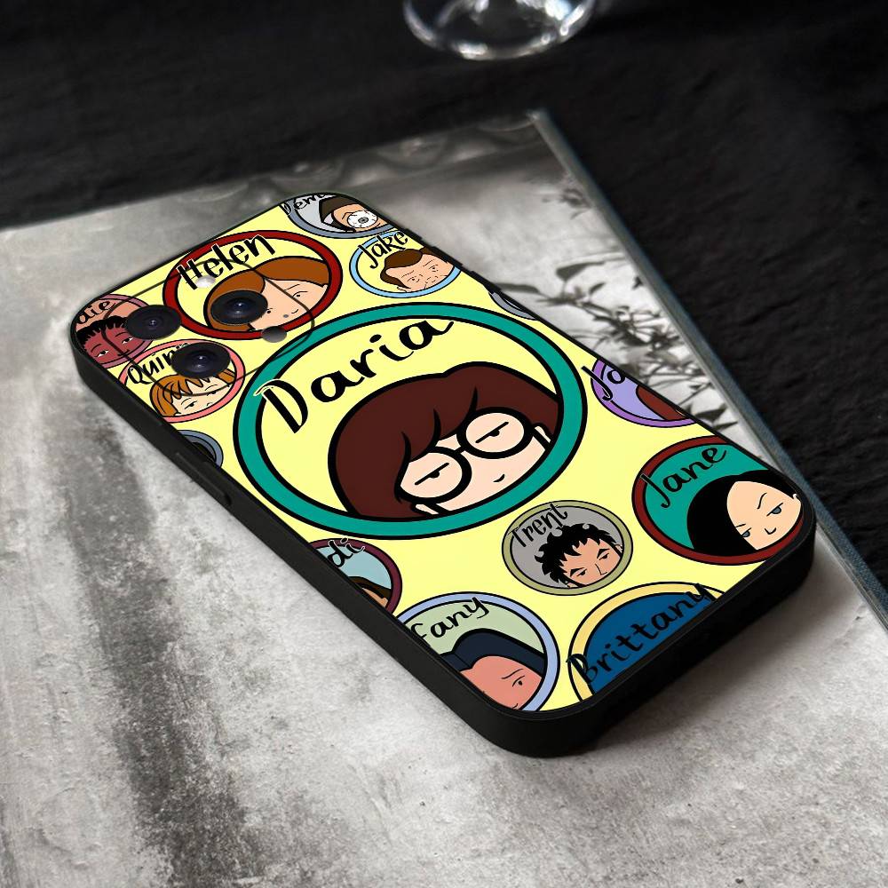 Anime D-Daria Phone Case Black Silicone Soft Shell For IPhone 17 16 15 14 13 12 11 Air Pro Max Plus Hot Sale