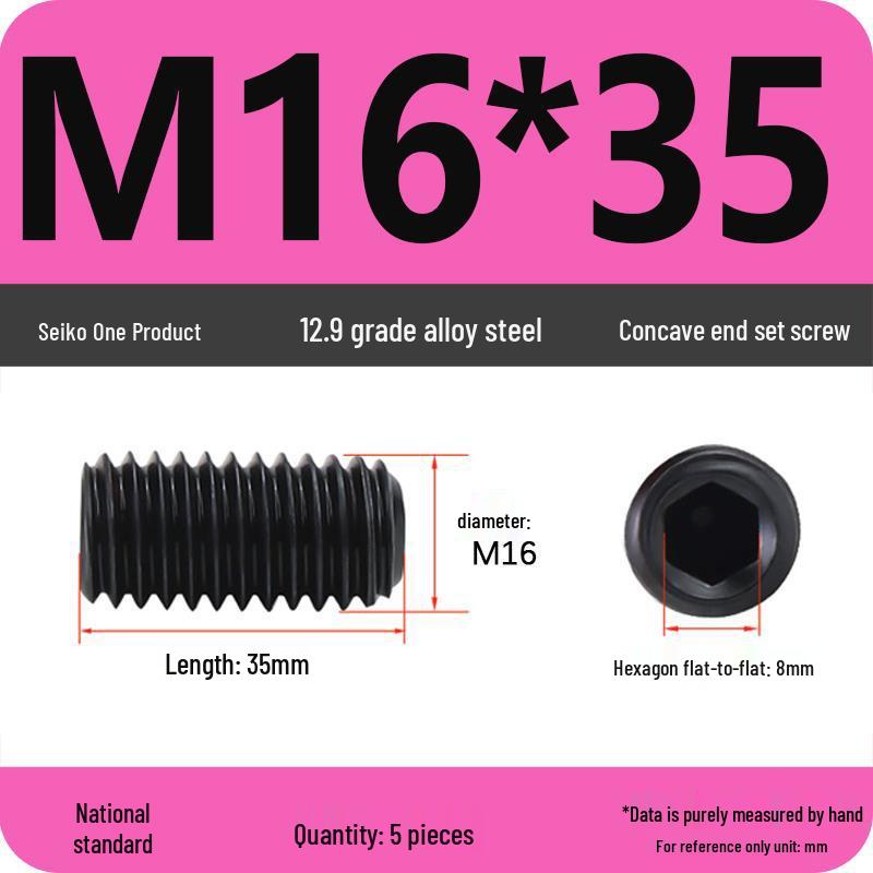 12.9 Grade Hex Socket Set Screw Grub Screw (M3-M12)