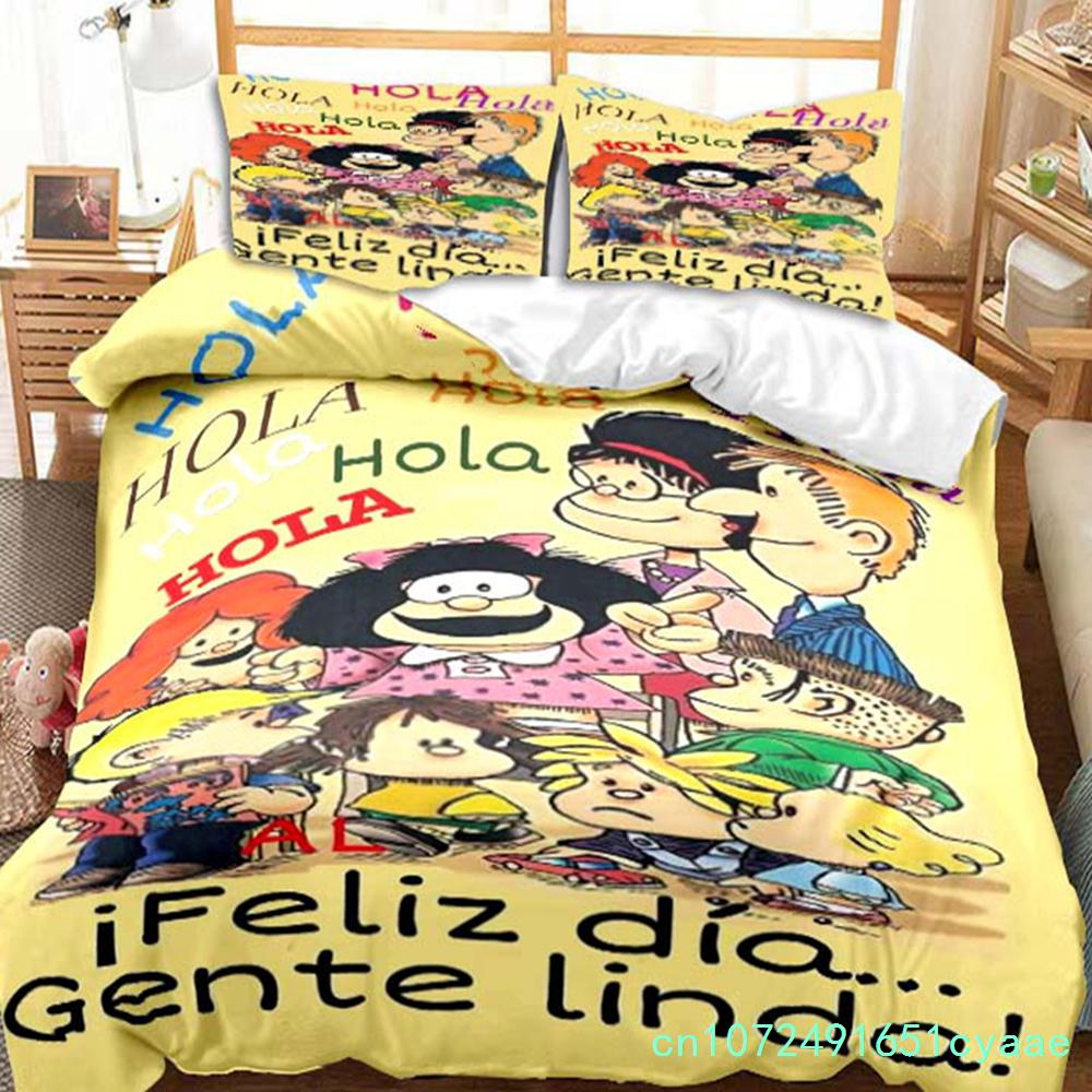 Mafalda Cartoon Quino Comics Bedding Set Duvet Cover Set Adult Children Single Double King Size Duvet Cover And Pillowcases Gift
