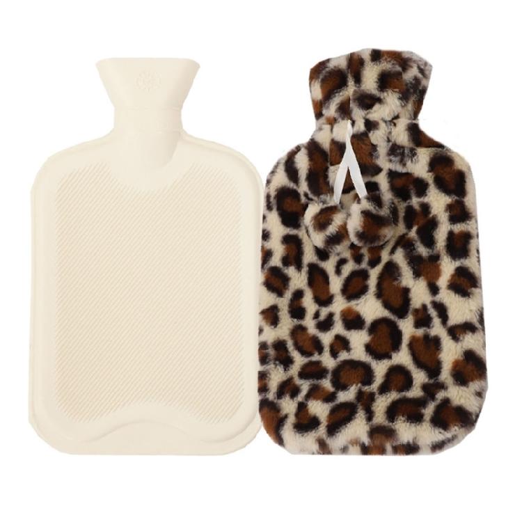 2 Litre Plush Hot Water Bottle with Cover Protector Anti-Scald Hot Water Bag 2000ml Warm Lasting Bottle Bag Container