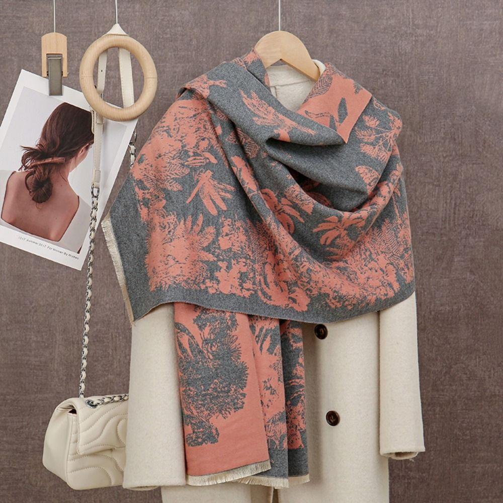 Large Ethnic Style Scarf Bohemia Winter Tassel Scarves Retro Imitation Cashmere Shawl  Student