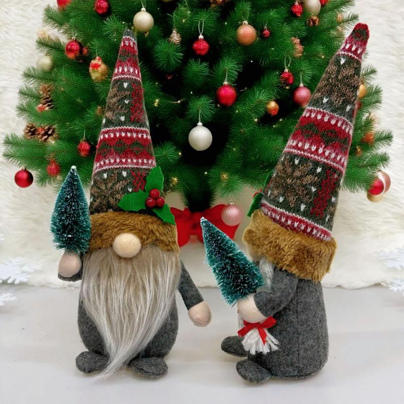 Christmas Decor: American Country Gnome Figurine - Forest Old Man No Face Doll