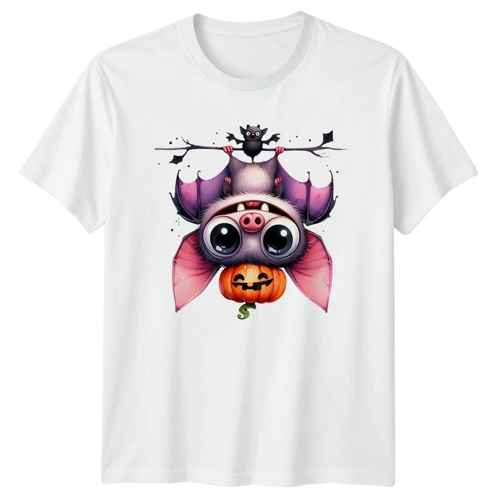 Cute Bat Bats Halloween Unisexs TShirt Unisexs Tee Graphic Unisex Hanging Pumpkin S