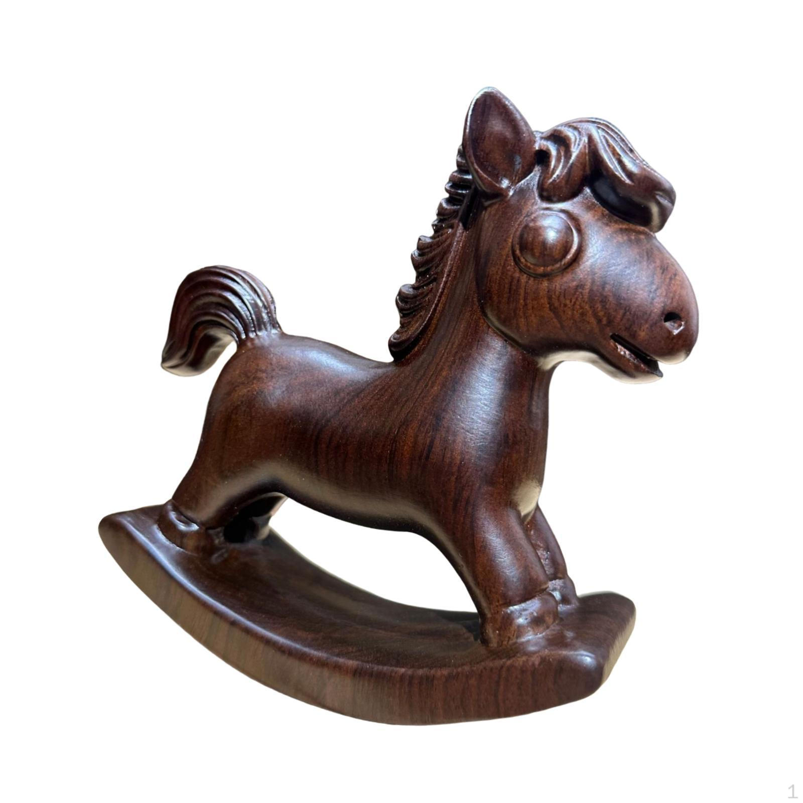 

Rocking Horse Statue ,Animal Sculpture ,Decorative Home Decor ,Art Crafting Decorative Figurine Style A