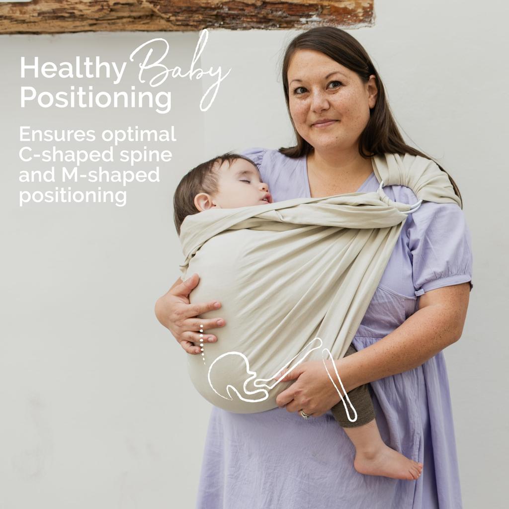 Boba Ring Sling Baby Carrier Newborn to Toddler Lightweight Breathable Baby Sling Carrier Hip Healthy Baby Carrier Sling Baby Wrap Carrier for Front
